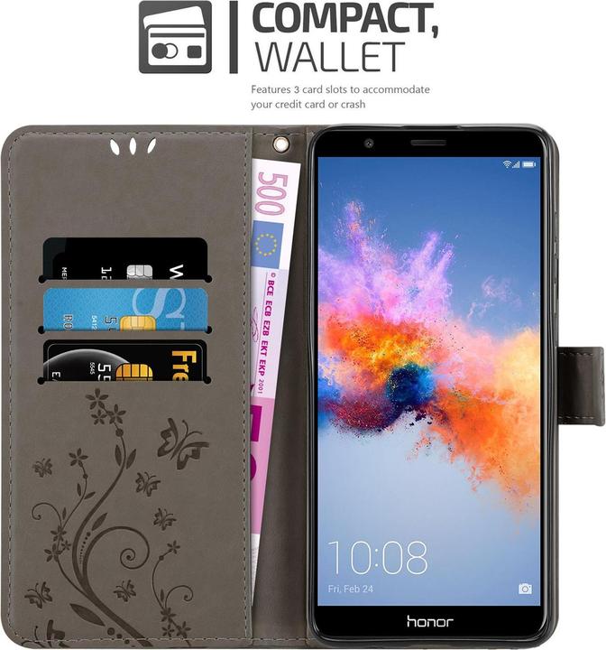 Productafbeelding Cadorabo Bloemen Boekomslag (Honor 7X)