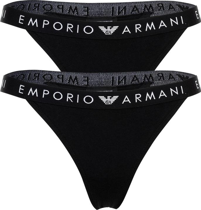Emporio Armani Iconic Logoband 2 Pack T-Thong (L, 2er Pack)