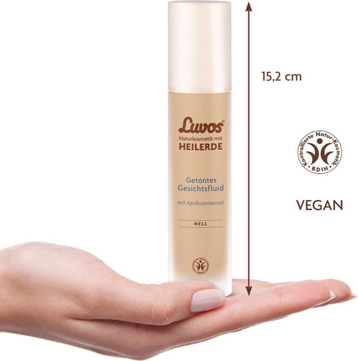 Actual product image Luvos Tinted face fluid light natural cosmetics with healing clay (50 ml, Tinted Day Cream)