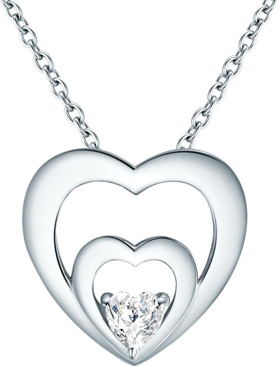 Produktbild Rafaela Donata Damen Herz Sterling Silber Zirkonia Silber 40,0 cm Basiskette + 5,0 cm Verlängerung - 33750 (Sterling Silber, 40 - 45 cm)