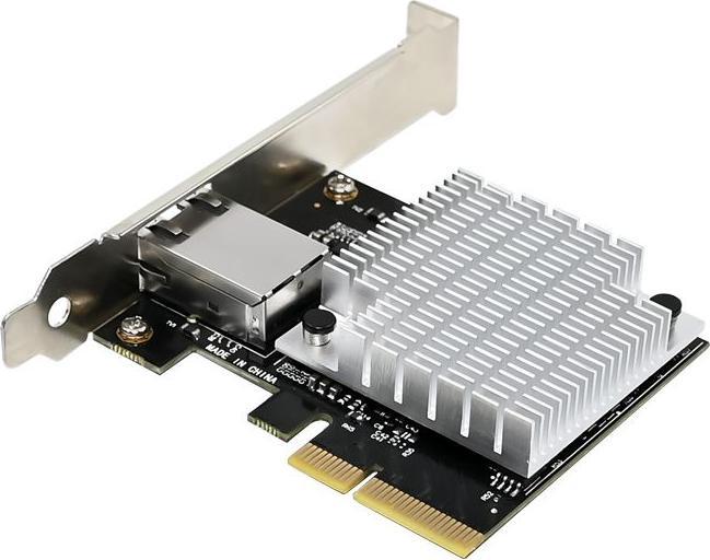 Produktbild Allnet PCIe 10G X4 10G/5G/2,5G/1GBit Single Port PCIe LAN Card - Copper RJ45 "NbaseT" ALL0138v4-1-10 (PCIe)
