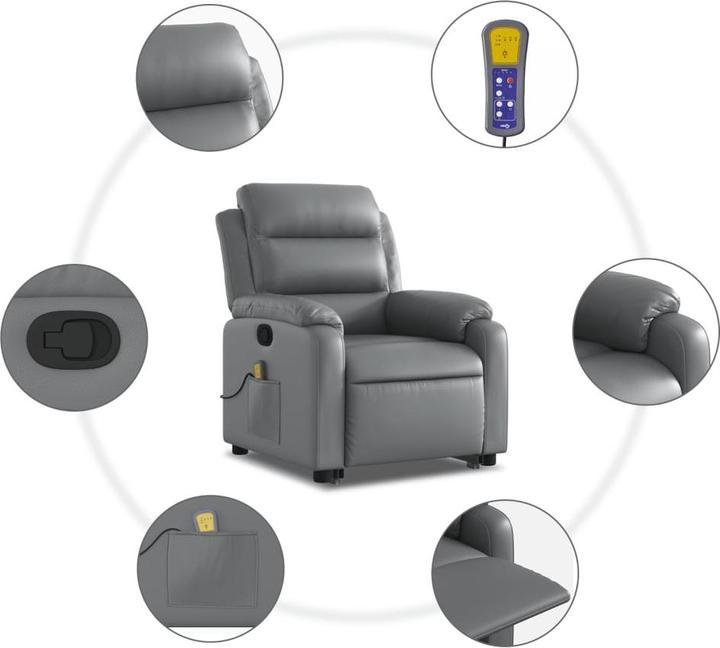 Image du produit VidaXL Fauteuil de massage avec releveur Similicuir