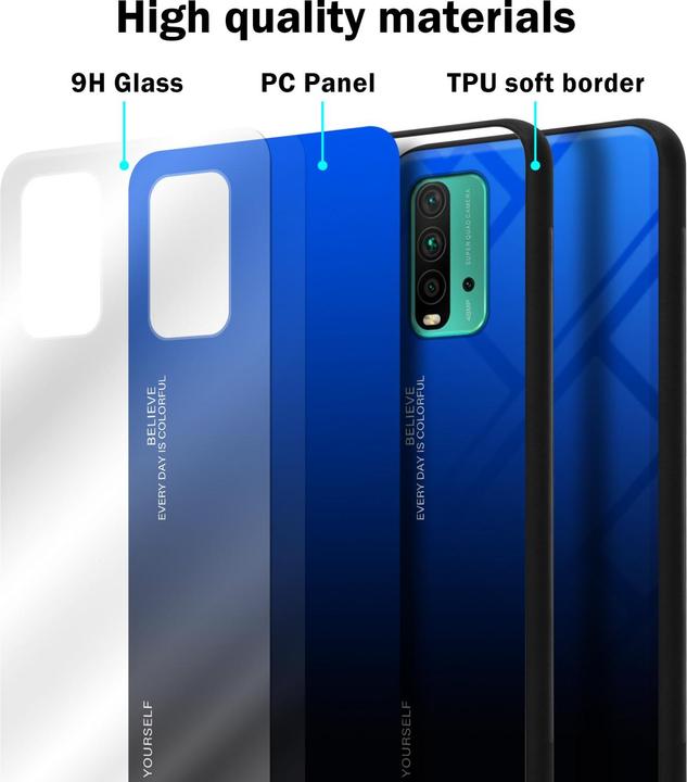 Actual product image Cadorabo TPU 2 colors glass envelope (Xiaomi Redmi 9T, Xiaomi Poco M3)