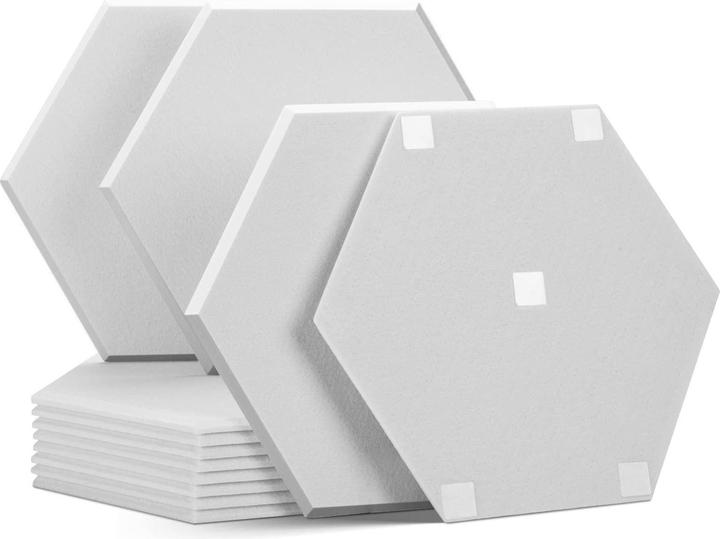 Produktbild Kuchoow Hexagon Akustikplatten mit Aufkleber (12 Stk.)