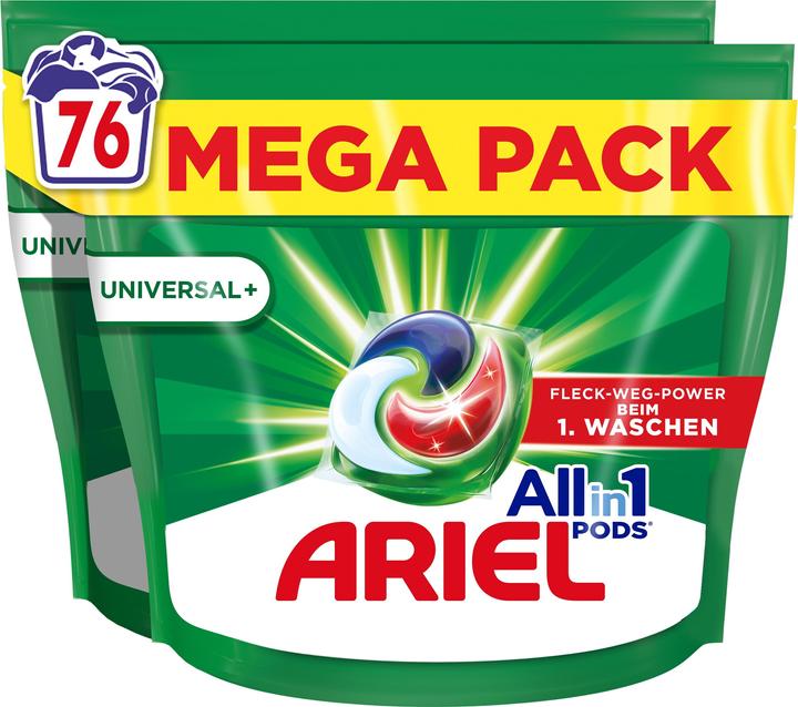 Actual product image Ariel All-in-1 PODS (76 Washing cycles, Wash pods)