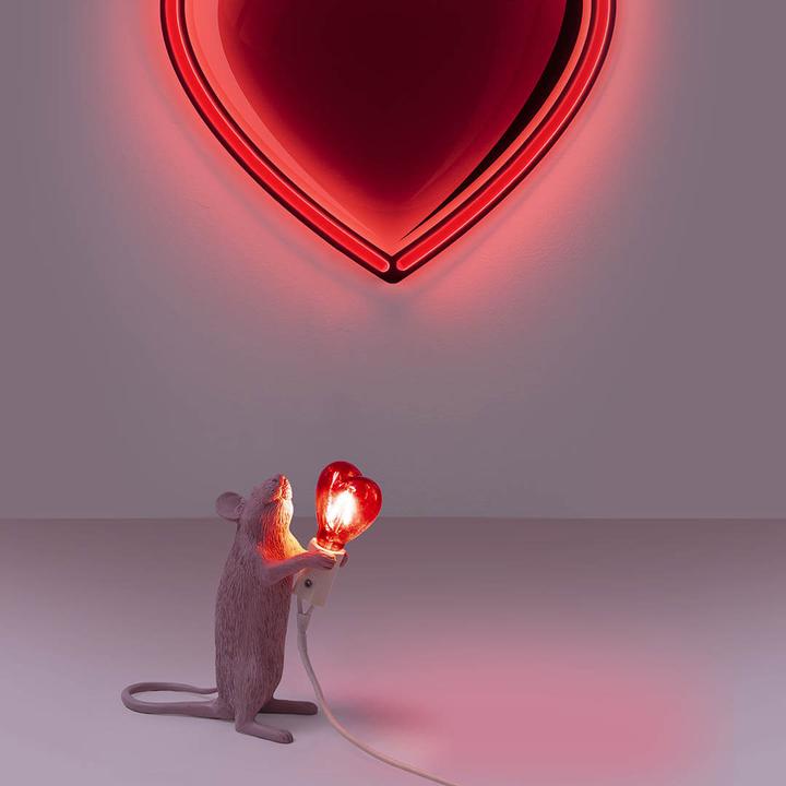 Image du produit Seletti Mouse Lamp Love "Step" lampe de table (90 lm, E14)