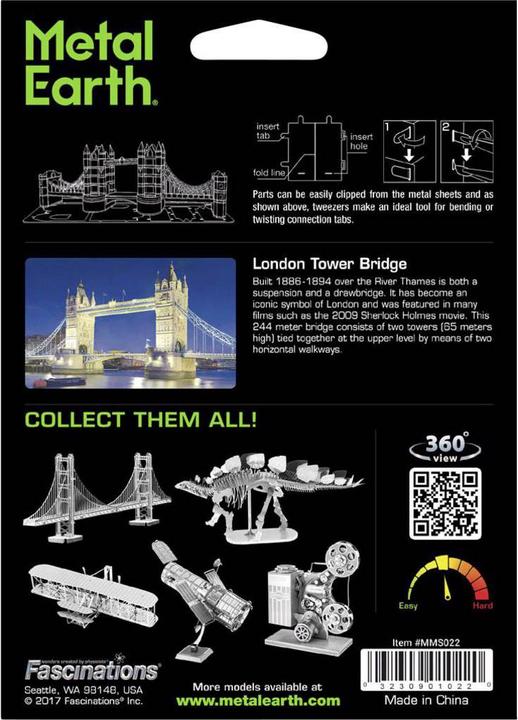 Immagine prodotto Metal Earth London Tower Bridge Edizione Argento