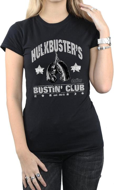 Actual product image Womens/Ladies Iron Man Hulkbuster's Bustin' Club Cotton T-Shirt (M)