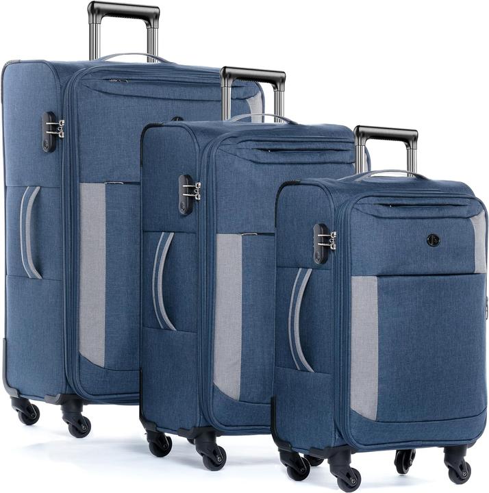 Image du produit Fergé Bleu clair et gris Set de 3 (110 l, Bagage à main (jusqu'à 50l), L (90 - 115l), XL (à partir de 115l))