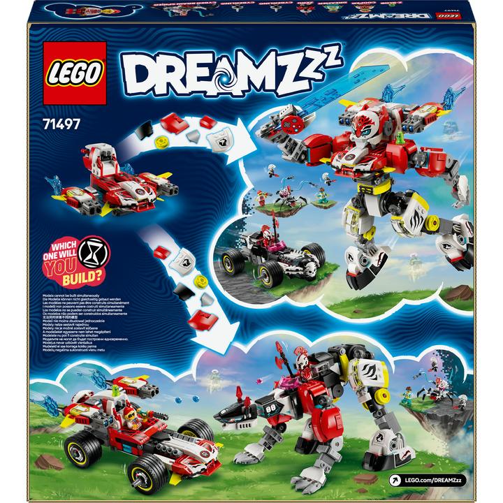 Produktbild LEGO Coopers Tiger-Mech und Zeros Hot Rod Auto (71497, LEGO Dreamzzz)