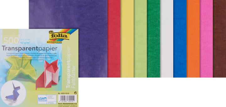 Produktbild Folia Faltblätter transparent 15 x 15 cm mehrfarbig (42 g/m², 1 x)