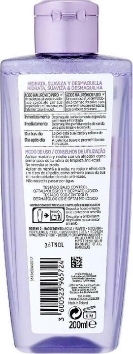 Actual product image L'Oréal Paris Loreal Paris - Filler micellar water with pure hyaluronic acid (Blackhead remover, 200 ml)