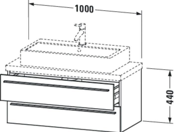 Produktbild Duravit XL540900707 WTU f.Konsole X-Large 440x1000x478 2