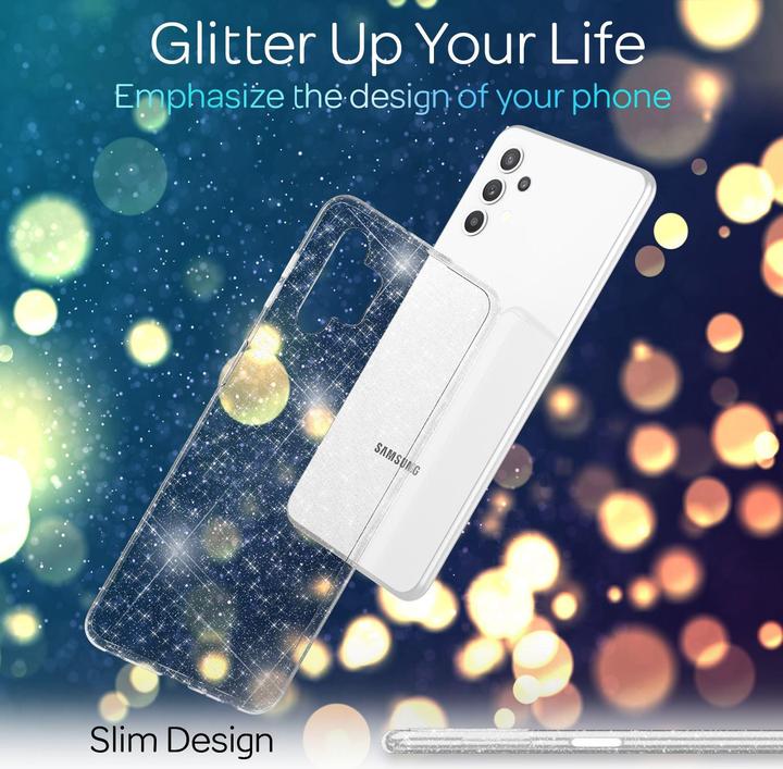 Produktbild Nalia Klare Glitzer Silikon Handyhülle (Samsung Galaxy A32 5G)