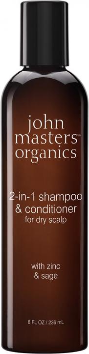 John Masters Organics Shampoo & Conditioner ZINC & SAGE - Zink & Salbei 2 in 1 Produkt (236 ml, Flüssiges Shampoo)