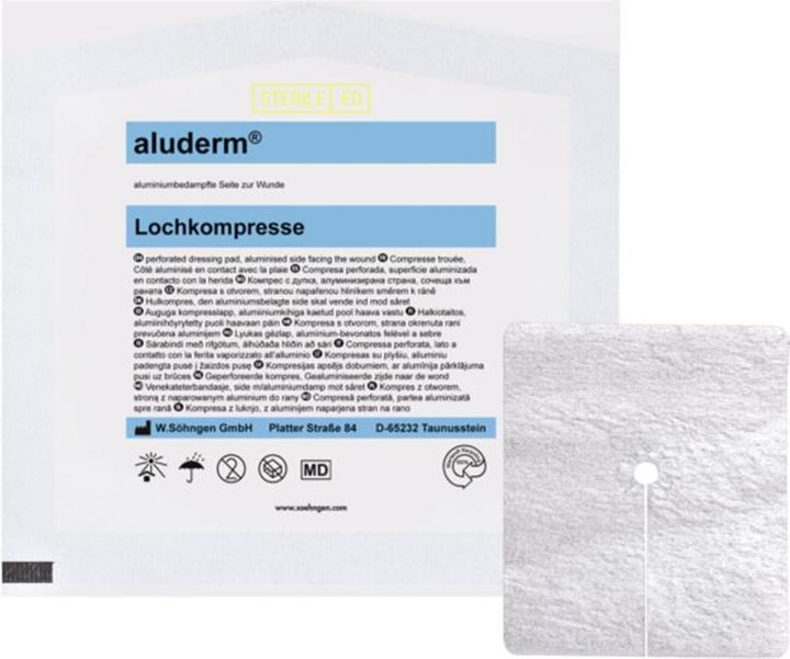 Produktbild Söhngen aluderm Loch-Schlitzkompresse CH 8-30, 6x7cm, steril