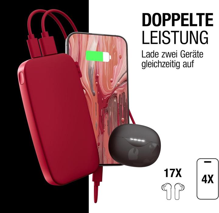 Produktbild Fresh'N Rebel Fresh 'n Rebel Powerbank 12000 mAh Red (12000 mAh, 20 W, 44.40 Wh)