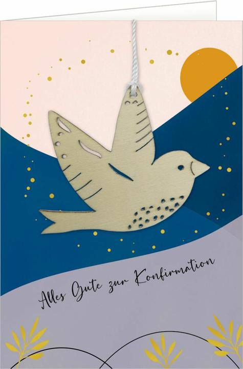 Actual product image Greeting card-All the best.confirmation-bird (4 pcs.)
