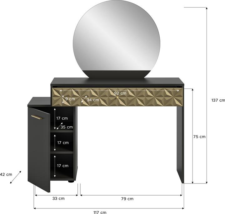 Immagine prodotto Xonox Home Tavolo consolle Prisma (117 x 42 x 138 cm)