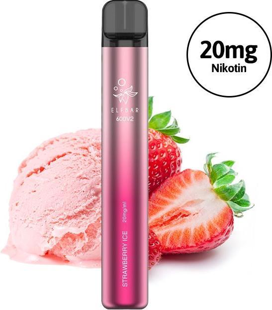 Actual product image Elfbar 600 V2 (Strawberry)