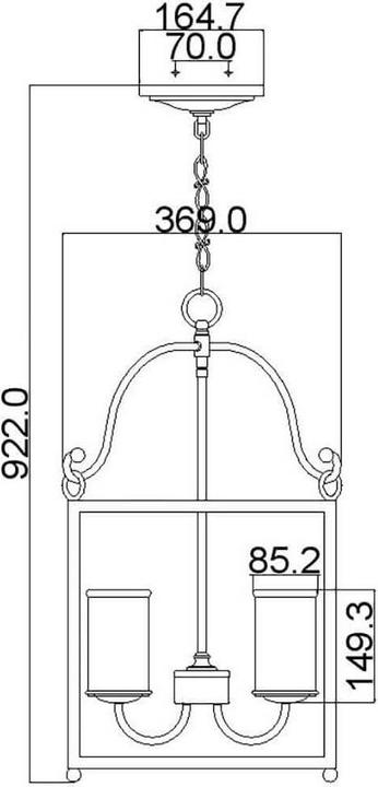 Image du produit Elstead Lighting Declaration Lampe à suspendre E14 4x Fer forgé antique (E14)