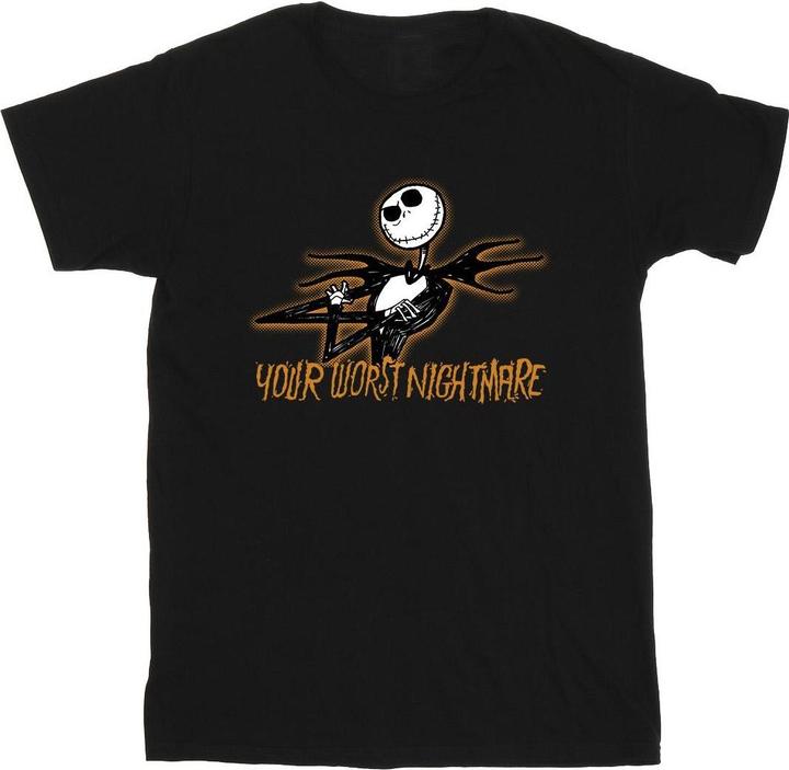 Actual product image The Nightmare Before Christmas Mens Your Worst Nightmare Cotton T-Shirt (4XL)