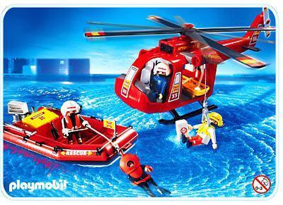 Immagine prodotto Playmobil Elicottero SOS con barca di salvataggio (4428)