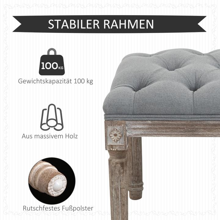 Image du produit Homcom Banc rembourré de style vintage (81 cm)