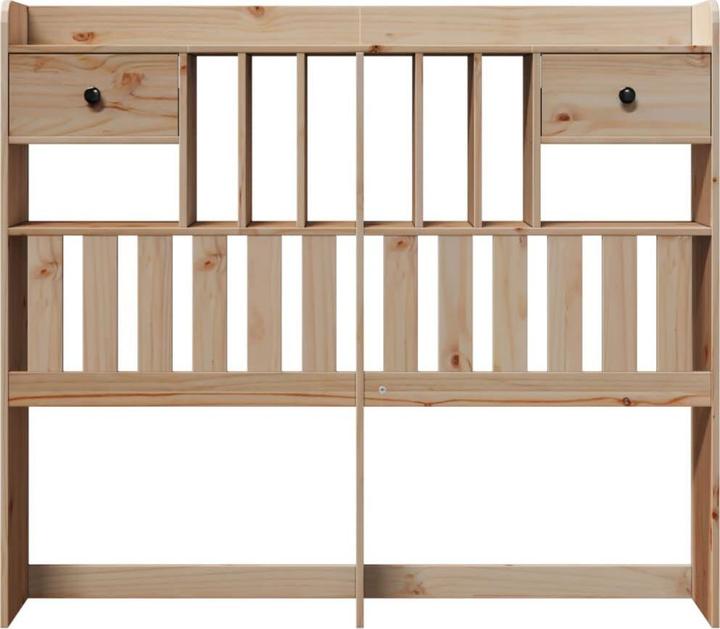 Produktbild VidaXL Kopfteil Bettkopfteil Betthaupt mit Stauraum 120cm Massivholz Kiefer