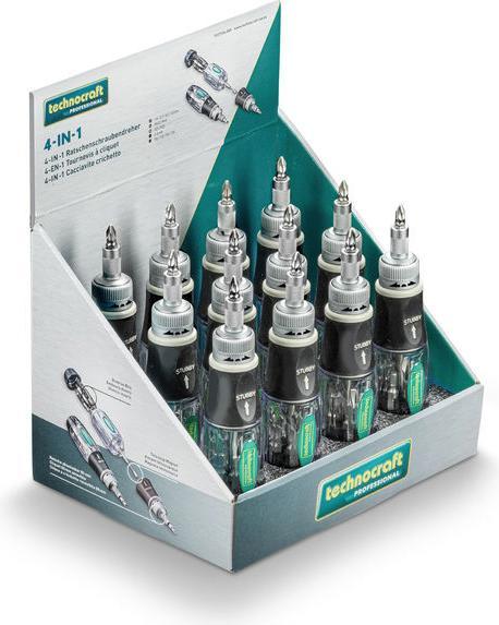 Produktbild technocraft 4-IN-1 Ratschenschraubendreher (Schlitz)