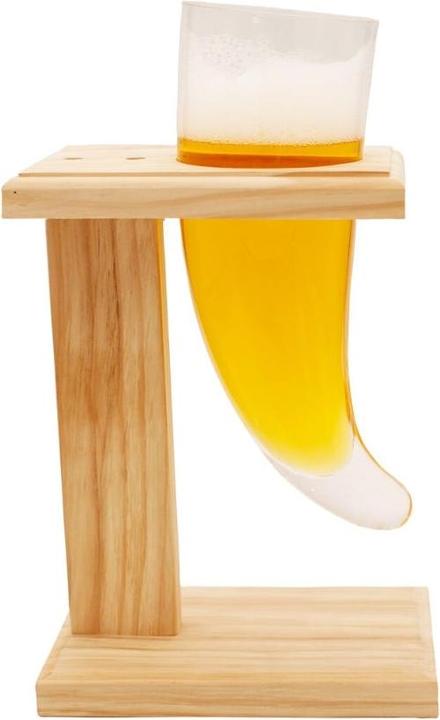 Actual product image Winkee Stand and Glass - Viking Beer Horn (1 x)