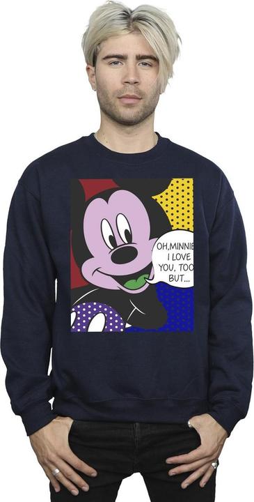Actual product image Disney Mens Mickey Mouse Oh Minnie Pop Art Sweatshirt (XL)