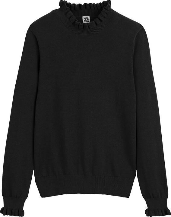 Produktbild La Redoute Collections Pullover mit gerüschtem Stehkragen und langen Ärmeln (L)