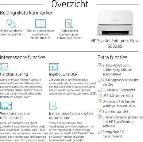 Actual product image HP ScanJet Enterprise Flow 5000 S5 (USB)