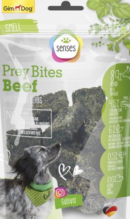 Produktbild GimDog Senses Prey Bites Rind mit italienischen Kräutern (Adult, 1 Stk., 100 g)