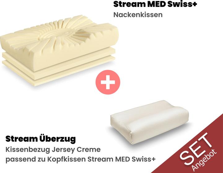 Immagine prodotto Philrouge Set di cuscini per il collo CLIMA Swiss+ con crema in jersey (56 x 33 x 10 cm)