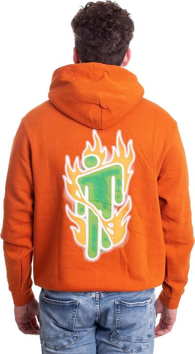 Actual product image Universal Textiles Unisex Adult Flames Logo Hoodie (M)