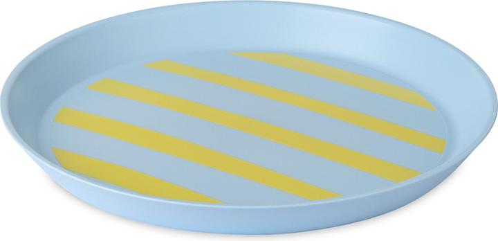 Koziol Speiseteller Nora S Stripes Ø 20.5 cm, 1 Stück, Sweet Blue (1 x, 20.50 cm)