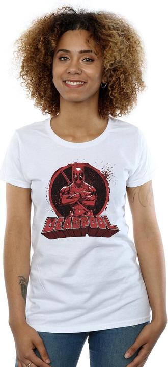 Image du produit Deadpool T-shirt en coton à logo bras croisés Femme/Femme (S)