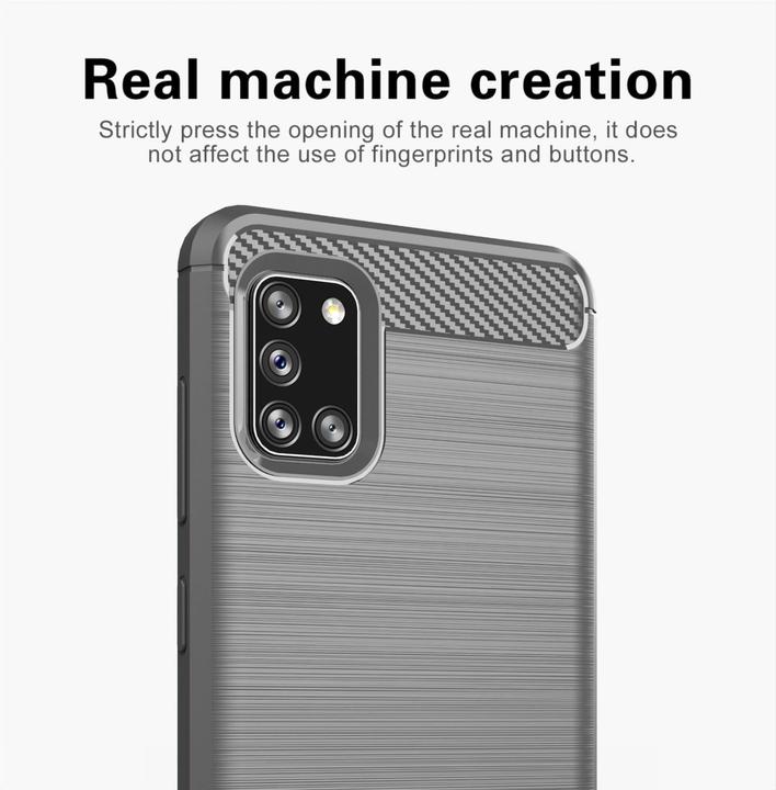 Image du produit Cadorabo TPU Ultra Slim carbon edelstahl Combi Cover (Samsung Galaxy A31)