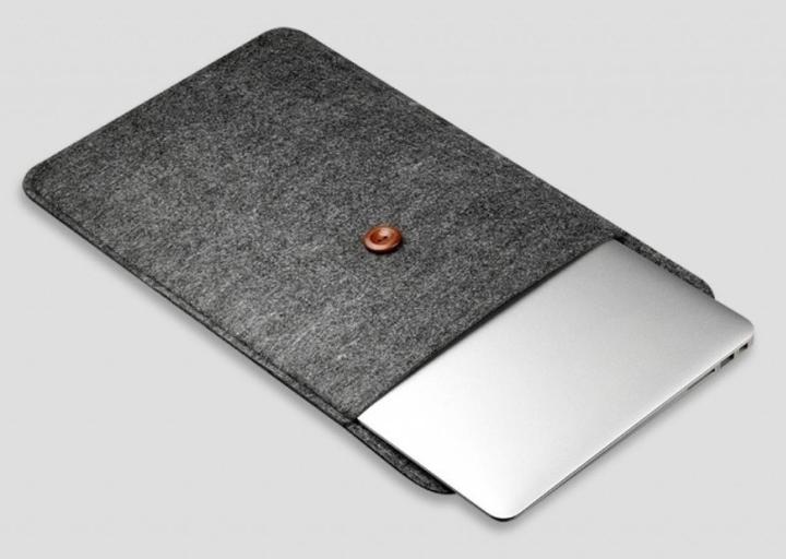 Actual product image G-Case Felt Button Bag for 11" 12" MacBook & Notebook Sleeve Cover (12", Apple)