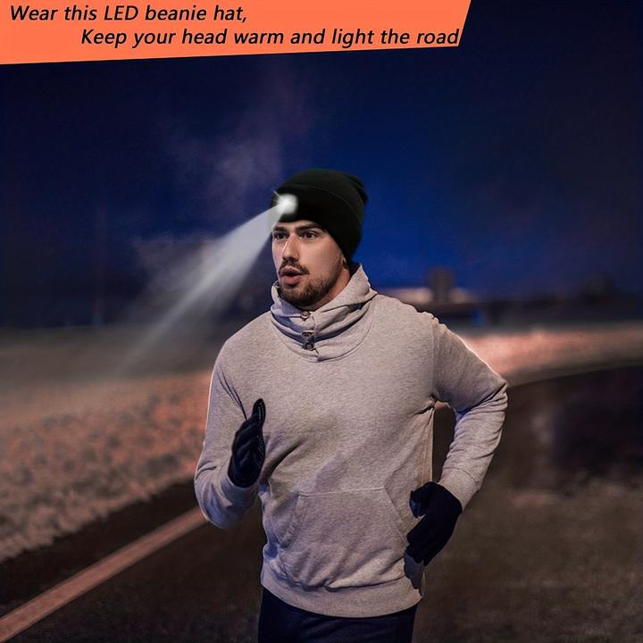 Immagine prodotto PhoneLook Unisex LED Mütze mit Stirnlampe für nächtliche Aktivitäten