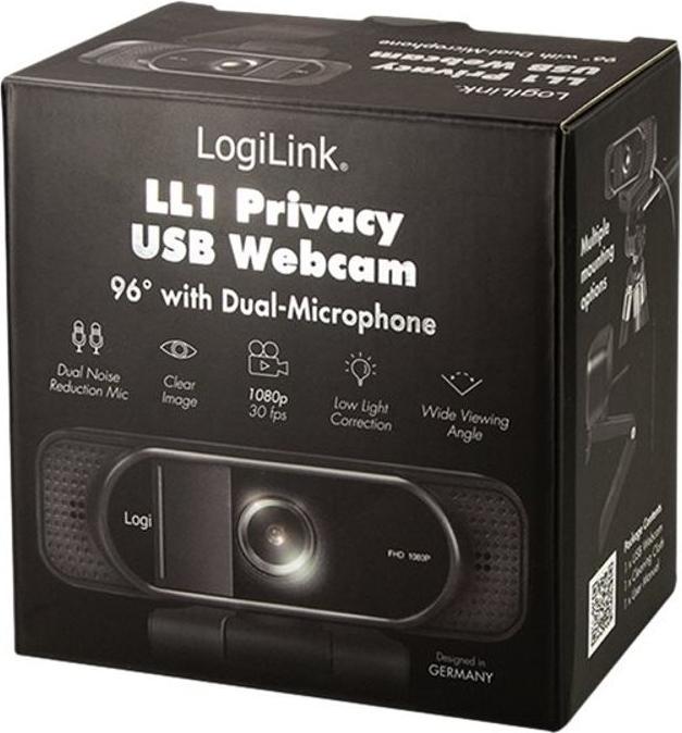 Actual product image LogiLink Webcam 1080p FHD Webcam + Microphone Privacy 96° (2 Mpx)