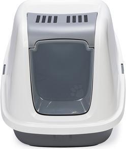 Actual product image Savic Toilette chat Nestor Giant gris/blanc (Cat litter box closed)
