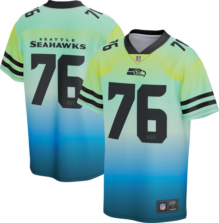 Fanatics Seattle Seahawks NFL SUNSET Mesh Supporters Jersey - L (L)