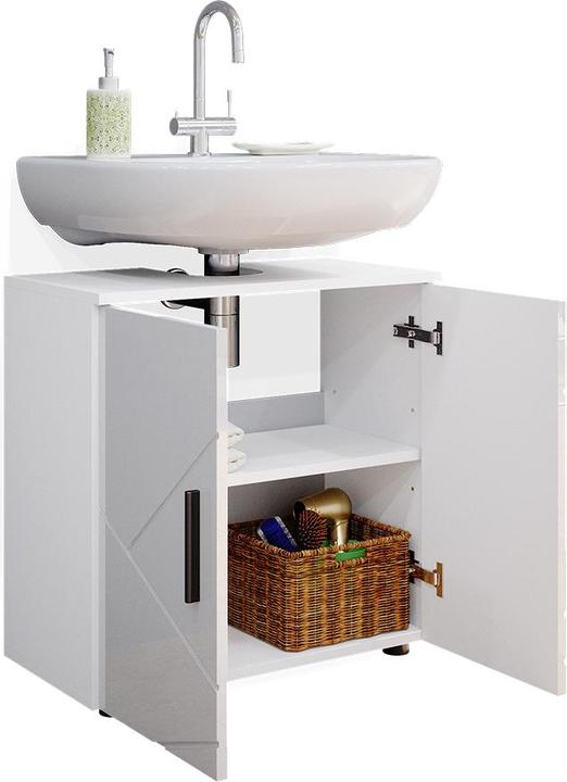 Produktbild Vichy Badezimmermöbel-Set Irma, Weiss Hochglanz/Weiss, 2 Teile, mit Hochschrank