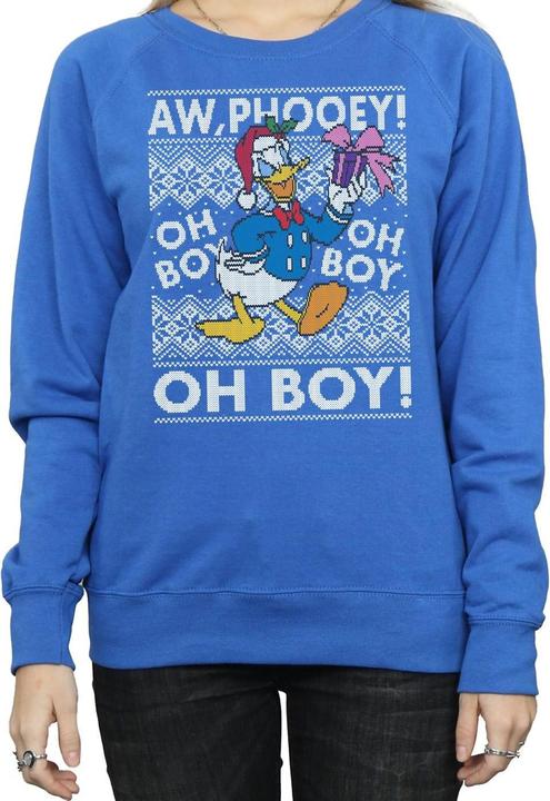 Disney Donald Duck Christmas Fair Isle Sweatshirt (XL)