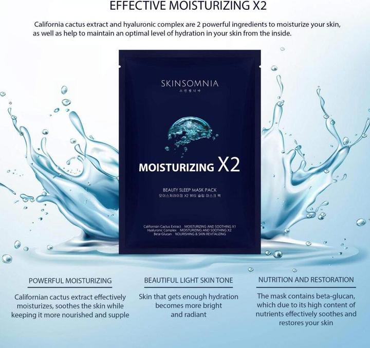 Actual product image Skinsomnia Moisturising X2 Beauty Sleep Mask Pack (28 ml)
