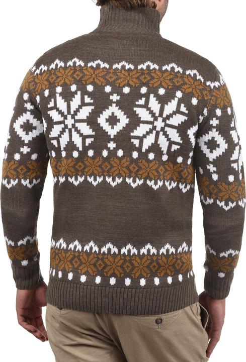 Actual product image Solid Norwin Men's Jumper Chunky Knit Pullover Troyer (XL)