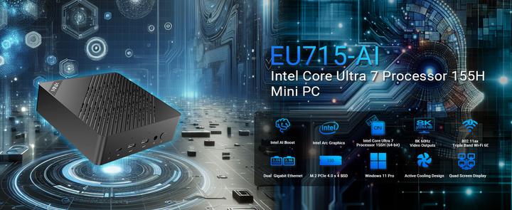 Immagine prodotto Minix Elite EU715-AI (Intel Core Ultra 7 155H, 32 GB, 1000 GB, Grafica Intel Arc)